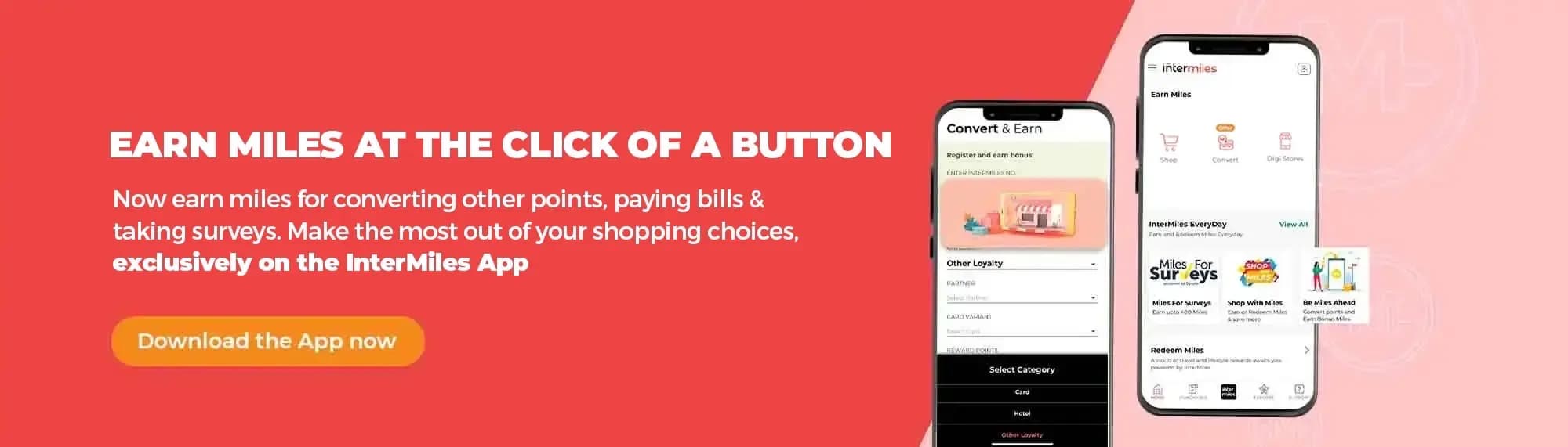 Earn Miles, at the click of a button